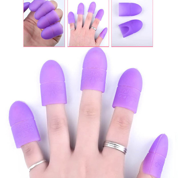 5pc Nail Art Tips UV Gel Polish Remover Wrap Silicone Elastic Soak Off Cap Clip Manicure Cleaning Varnish Tool Reusable Finger New Arrival