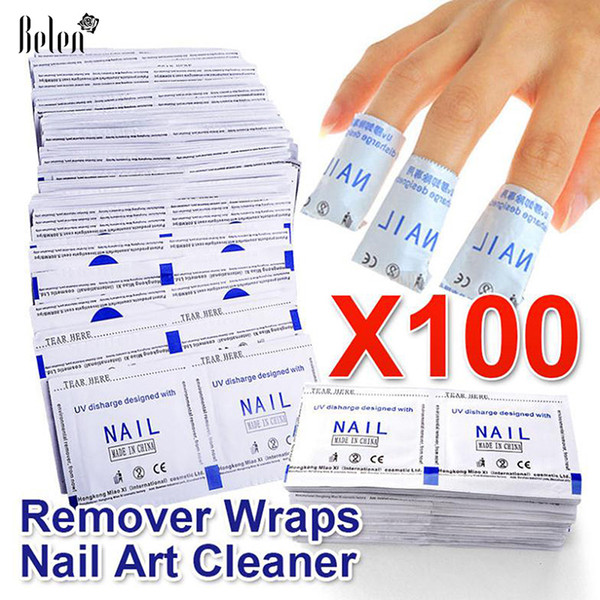 Belen 2015 High Quality 100 Pcs / Lot Gel Polish Remover Wraps Manicure Nail Gel Polish Nail Art Cleaner Drop Shipping