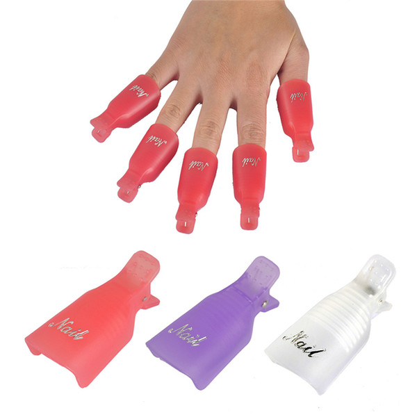 10pcs/set Second Generation Salon DIY Nail Art Tool Acrylic UV Gel Soakers Soaker Clip Cap Wrap Nail Polish Removers 0603037