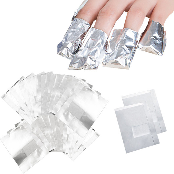 100pcs/lot Aluminium Foil Nail Art Soaker Acrylic Gel Polish Nail Removal Wraps Remover Makeup Tool Nail Care 800sets