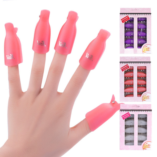 Nail Polish Remover Unloading Clip Nail Rubber Finger Sleeve 10pcs Gel Polish Remover