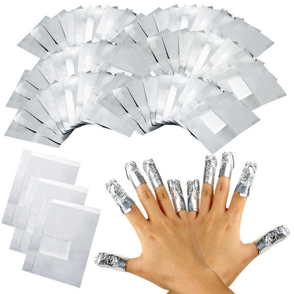 100Pcs/Lot Aluminium Foil Nail Art Soak Off Acrylic Gel Polish Nail Removal Wraps Remover Makeup Tool