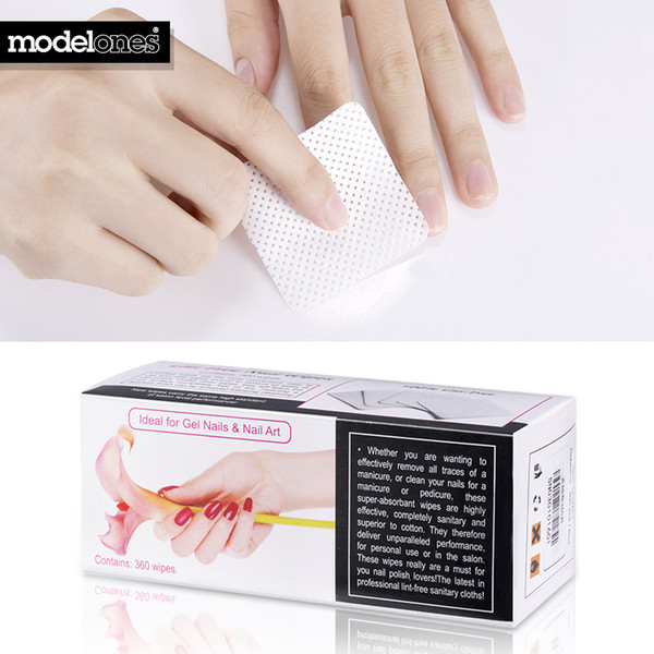 Modelones 360Pcs/Lot Lint-Free Nail Wipes Napkins Nail Art Remover Wipes For Gel Polish Remove Pure Cotton Nails Pads Paper