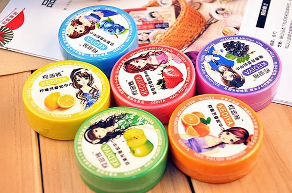 Fruit Flavor Nail Art Polish Remover Pads Wet Wipes Fruit Milk Nail Paper Washing Towel 20pcs/lot Free Shipping