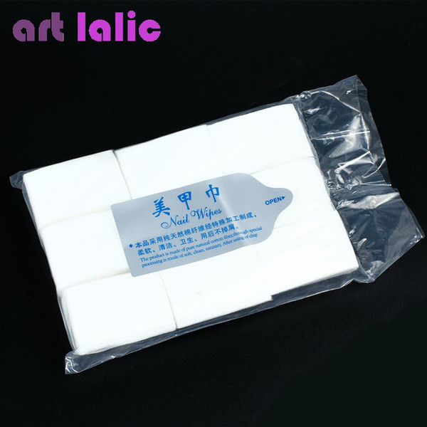 Nail Polish Remover Wipe Nail Art Tips Manicure Nail Clean Wipes Cotton Lint Pads Paper Tools For UV Gel c378