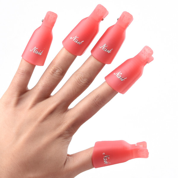 10Pcs/set new fashion Gel Polish Remover Nail Art Soakers UV Nail Degreaser Polish Wrap Tool Nails Remover Soak Off Cap Clip