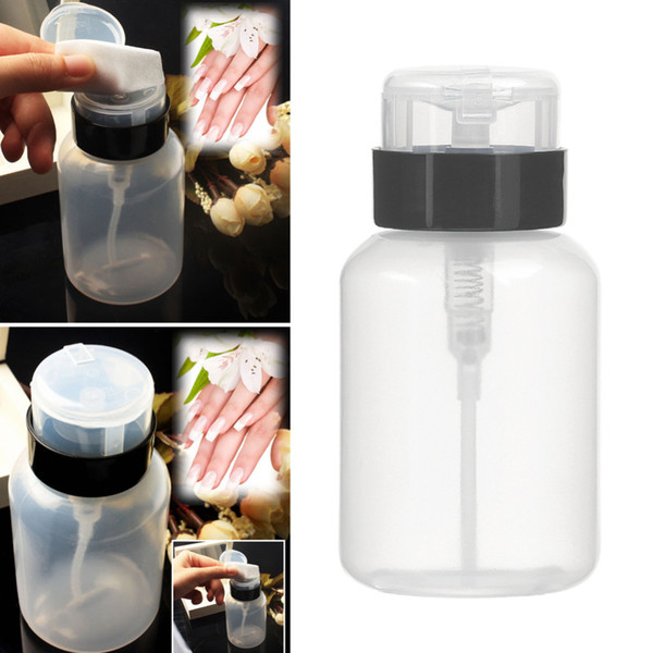 210ml Top Quality Empty Pump Dispenser Liquid UV Gel Polish Nail Art Polish Clean Acetone Bottle Polish Remover Bottle