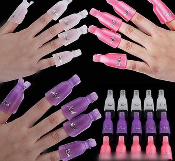 Plastic Nail Art Soak Off Cap Clip UV Gel Polish Remover Wrap Tool Fluid for Removal of Varnish Nail Cleaner Remover 120lots