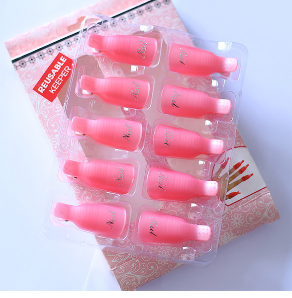 Plastic Acrylic Nail Art Soak Off UV Gel Nail Polish Remover Wrap Clip Cap Nails Nail Tools