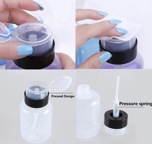 New Pump Dispenser Bottle Nail Art Acetone Polish Makeup Remover Manicure