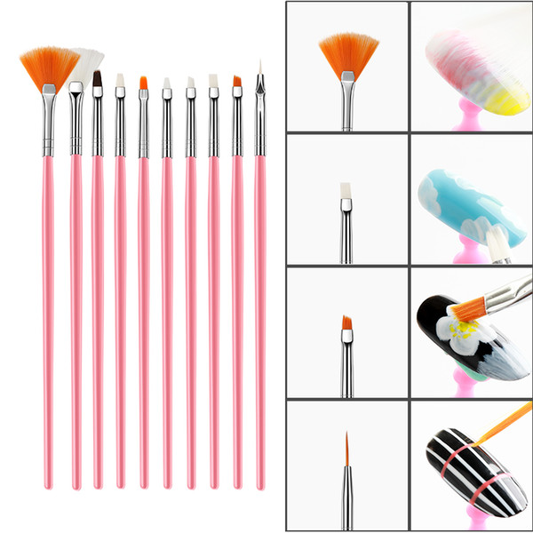 Tamax NA001 Nail Brushes Builder Gel Polish Painting Liner Nail Art Draw Print Brushes Set Manicure DIY Dotting Point Tool Kits