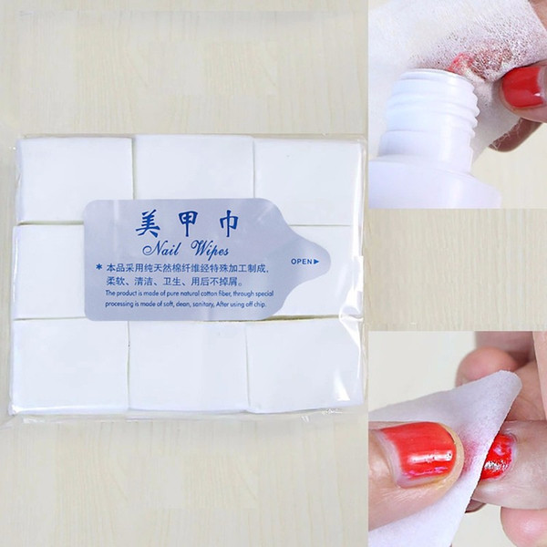 900Pcs/Bag Nail Art Tips Wipes Lint Paper Gel Polish Remover Cotton Manicure Tissue Gloves Off Nail Towel