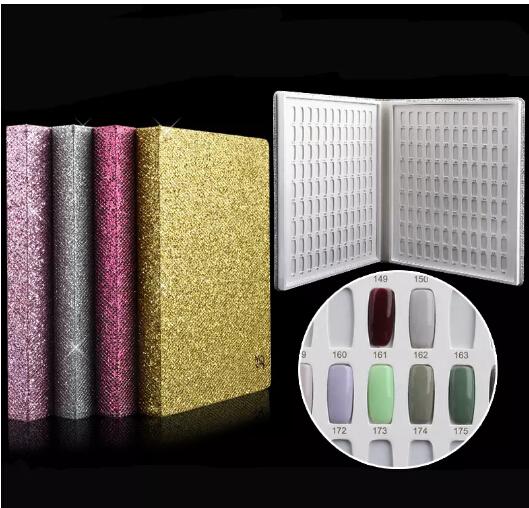 Newest 216 Colors Nail Gel Polish Display Book Nail Practice Chart & Natural Nail Art Salon set