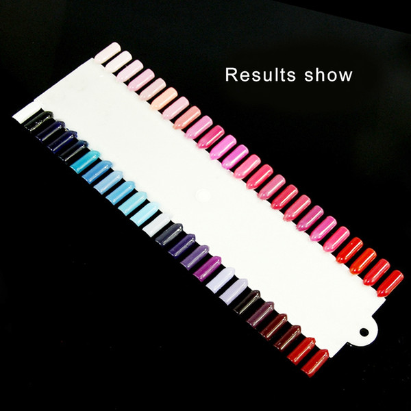 New 48 Grids Acrylic Salon Nail Polish UV Gel Display Plane False Tips Color Stickers Chart Palette Nail Art Practice Tool