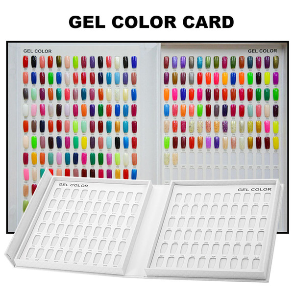 Hot Nail Gel Polish 120/216 Colors Model Color Display Box Book Dedicated White Nail Gel Polish Display Card Chart with Tips