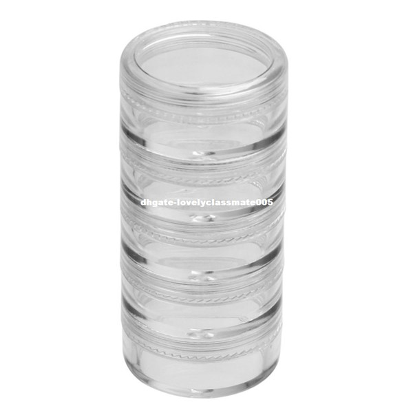 25pcs Powder Paillette Rhinestone Storage Plastic Box Case Nail Art Cosmetic Empty Jar Pot Makeup Face Cream Container Bottle