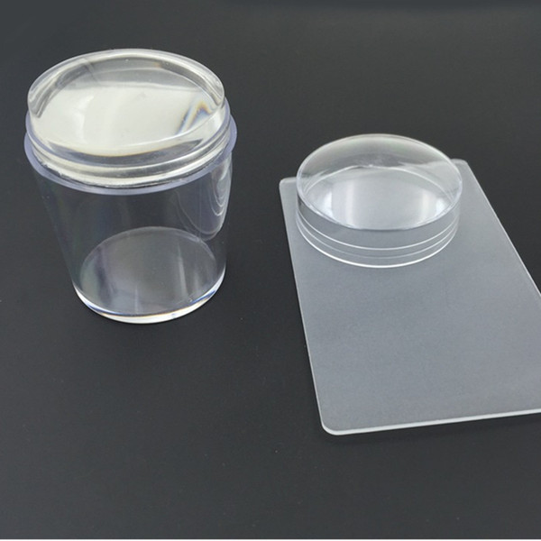 3.8cm Handle 4cm Transparent Printing Head With Full Penetration Manicure Manicure Cover Seal, Super Transparent Seal