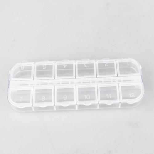 20pcs/lot 12 Compartmants Resin Storage Box Nail Art Organizer Display