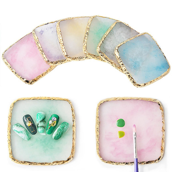 Practice Board Natural Resin Varnish Color Shelf Manicure Tool Color Display Palette Pallet False Nail Art Gel Polish