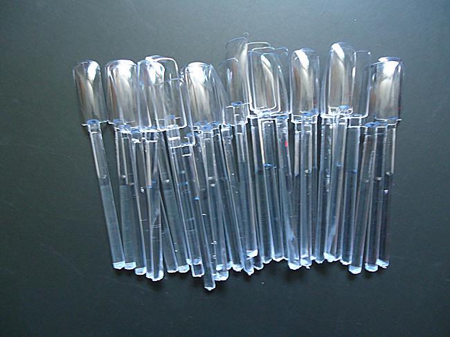 200x Clear Nail Art Display Stand Sticks for Manicuries Practice Tool Nail Polish Display Free Shipping#209