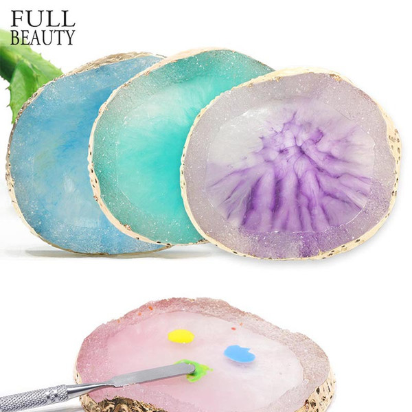 Nail shop tool high-grade palette, Phnom Penh resin 6 color agate painting art reference reference