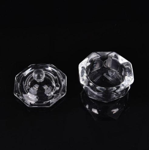 1Pc Crystal Glass Nail Art Dappen Dish Cup Acrylic Liquid Makeup Powder Nail Styling Tool Equipment Tools Beauty & Health