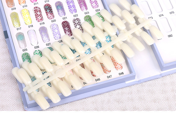 Nail Art UV Gel Nails Polish Practice Wheel Board Color Chart Palette Flat Professional Nail Tips Samples Display Tools