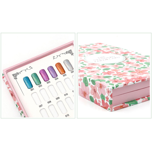 False Nail Color Book Display Gel Polish Card Palette Varnish Practice Board Nail Showing Shelf Manicure Tool