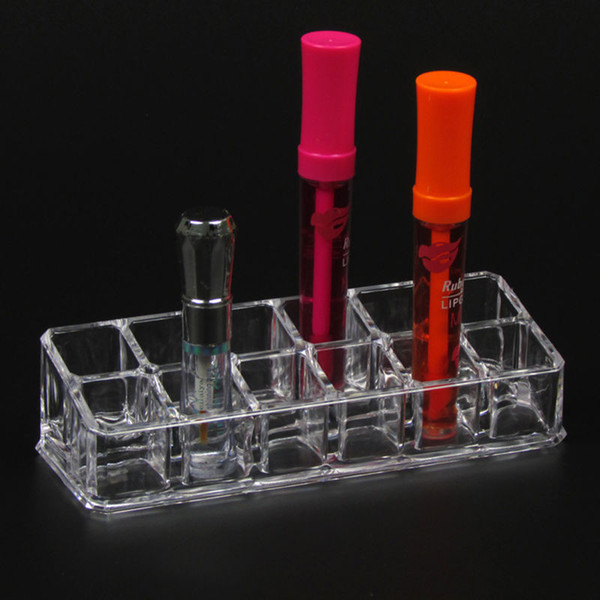 Clear Acrylic 12 Container Showing Shelf Nail Polish Cosmetic Lipstick Pen Storage Display Stand Rack FAST SHIPPING F1233