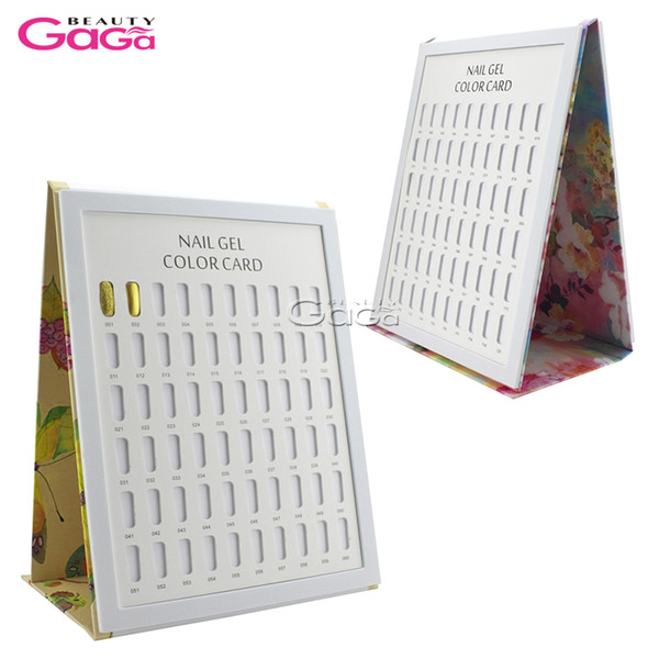 BeautyGaGa 1pc 120pcs Nail Tips Display Color Chart Nail Art Salon Manicure Pedicure Tools UV Gel Polish Color Book