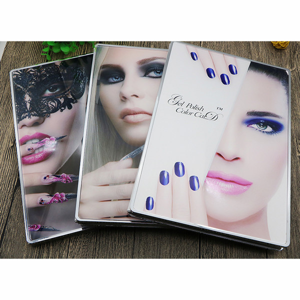 Nail Art Book Acrylic Nail Gel Polish Display Card Color Board Salon Manicure Tools With Full Nail Tips