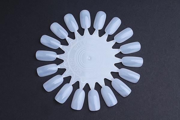 Free shipping 1500pcs/Lot False Nail Wheel Display Nail Art Practice Polish Gel Tips DIY Tool Round Board