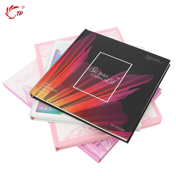 TP Nail Art Display Color Show Book Chart 120 Colors UV Gel Polish Tips Display Card False Nails forms kits Salon Tools Pink