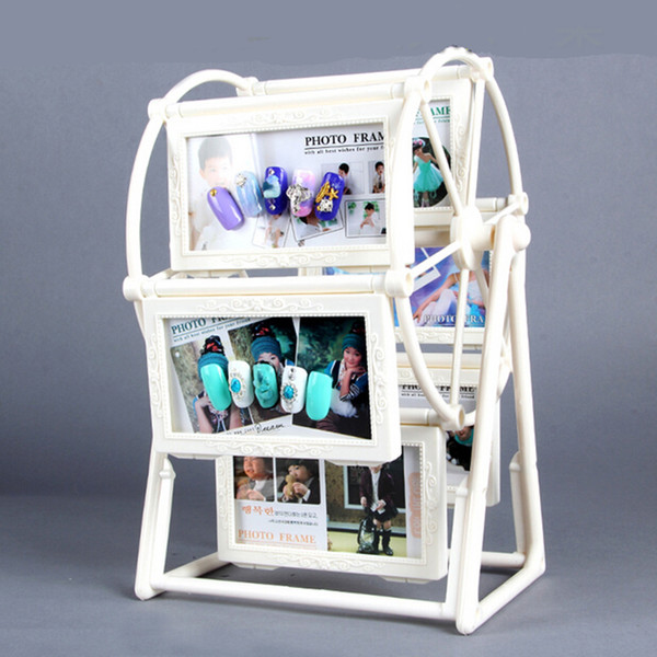 Fashion Nail Polish White Rotating Windmill Display Shelf Design Color Display Board Display Card Book Chart