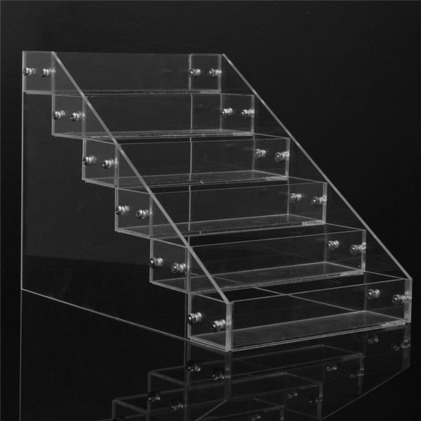 1 Pc Removable 6 Tiers Rack Acrylic Clear Nail Polish Cosmetic Varnish Display Stand Holder Manicure Tool Organizer Storage