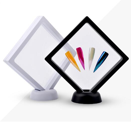 White/Black Nail Tips Display Stand Holder Acrylic With PET Membrane Nails Deigns Showing Board Manicure Nail Art Tools