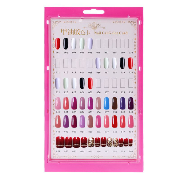 60 Grids Nail Art Tips Color Chart Display Board Polish Practice Manicure Tool