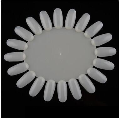 Wholesale-MN-wholesale white color chart for uv gel Nail Art Practice Display rack paint acrylic tips Tool 10pcs/lot free shipping