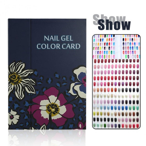 180 Colors Nail Gel Color Display Book Card Professional False Nail Polish Color Chart Manicure Salon Nail Art Color Card Book