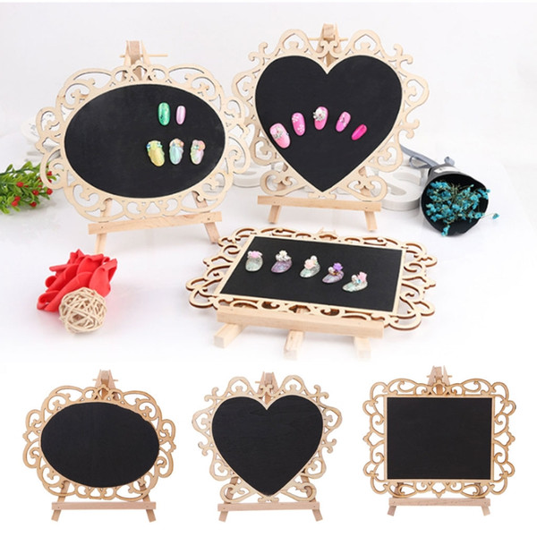 Professional Wood Salon False Nail Art Tips Display Card Board Nails Show Stand 17.5x17.5cm