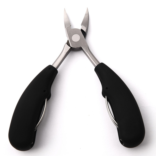 Big Size Professional Stainless Steel Cuticle Nipper Ingrown Toe Nail Clippers Pedicure Tools Rubber Handle Cuticle Scissor