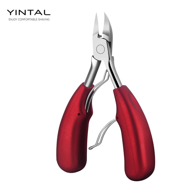 Stainless Steel Fingernail & Toenail Cuticle Nipper Trimming Professional Cutter Scissor Double Spring Bracket ABS Handle