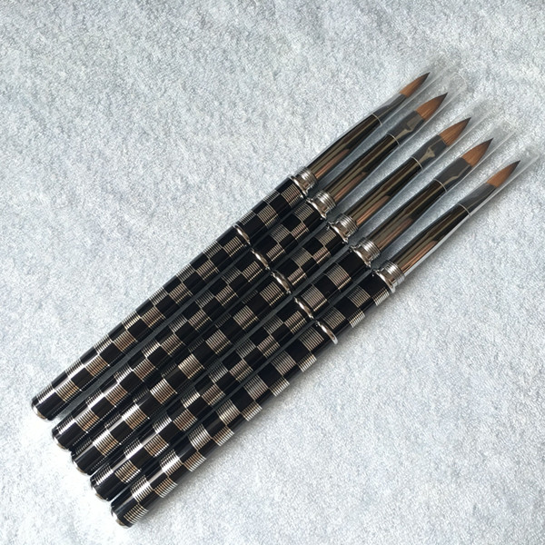 Freeshipping Nail Tools #8#10#12 Oval Sharp Design Pure kolinsky professional diamond and painting flower Nail acrylic brush