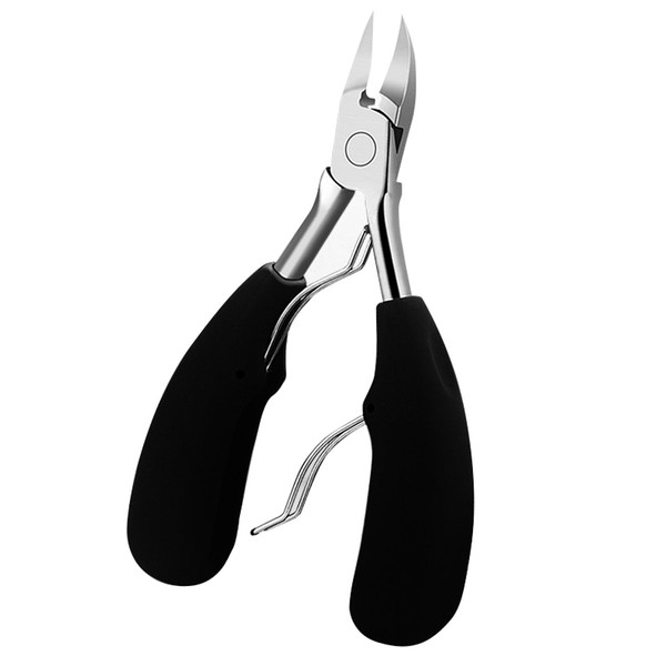 Big Size Professional Stainless Steel Cuticle Nipper Ingrown Toe Nail Clippers Pedicure Tools Rubber Handle Cuticle Scissor