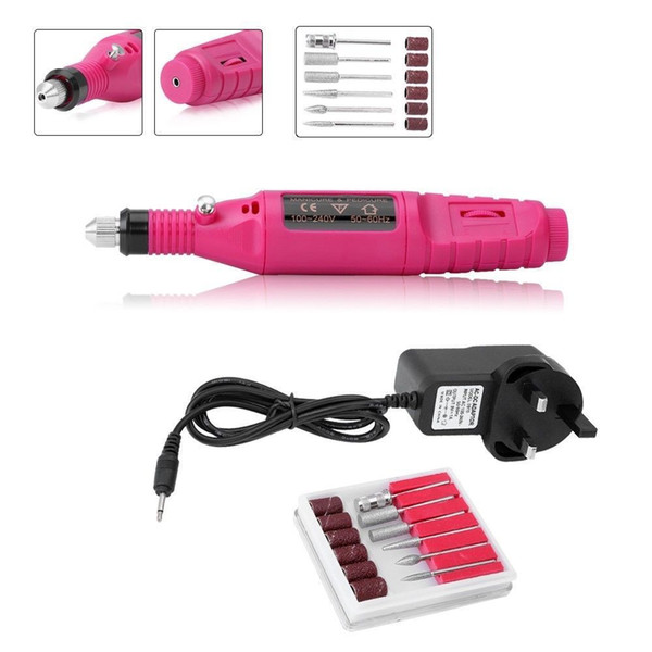 Electric Professional False Nail Art File Drill Pen Shape Manicure Pedicure Machine Set