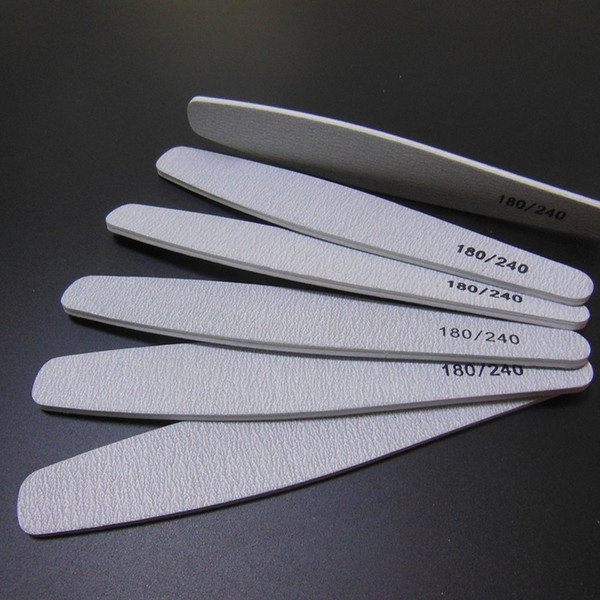 Wholesale- 200 pcs/lot zebra diamond gray nail file professional emery board nail file 180/240 manicure tool free shipping