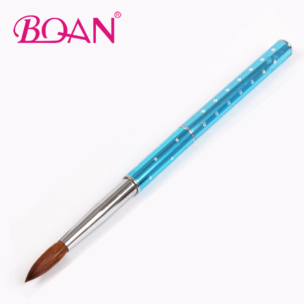 Wholesale- 1 Pc #8 acrylic sable nail a100% pure kolinsky brush for acrylic drawing finger and toe Free Shipping