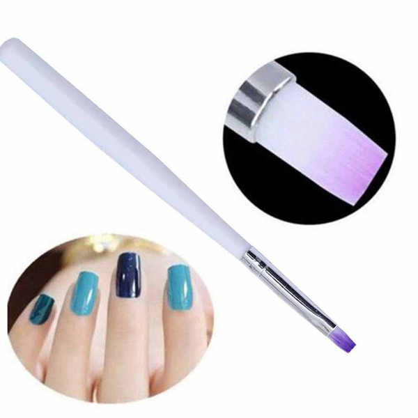 Wholesale- TOMTOSH 1PC Nail ABuilder UV Gel Drawing Painting Brush Pen For Manicure DIY Tool Ggradient Purple Color