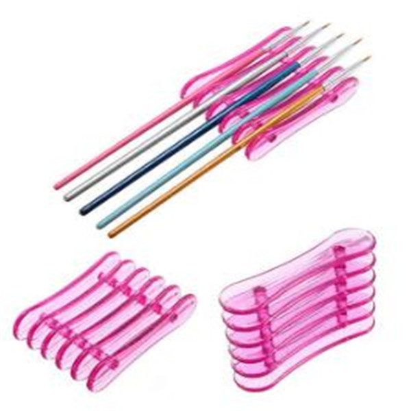 Wholesale- 2017 Nail AHolder Set Pen Displayer Stand Tools Acrylic UV Gel Brush Rest Holders for Nail Decorations