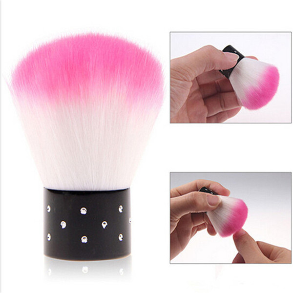 Wholesale- 1Pcs Colorful Nail Brush For Acrylic & UV Nail Gel Powder Nail Art Dust Remover Brush Nails Dust Brushes Makeup Foundation Tools